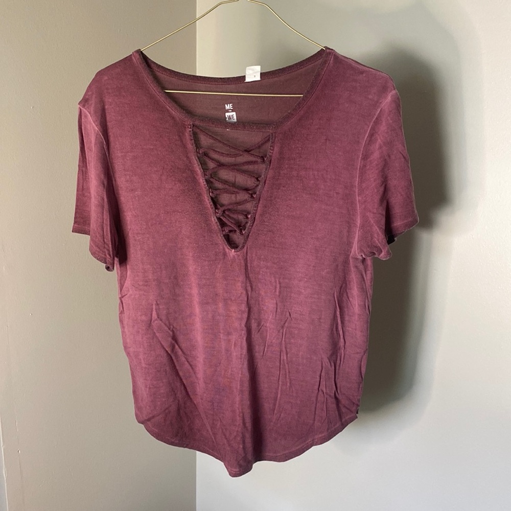 Pacsun Me to We collection V-neck purple shirt